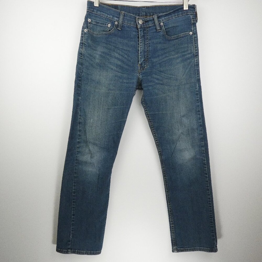 Levis 513 Jeans Mens 32x29 Blue Slim Straight Fit Stretch Denim Pants 98% Cotton